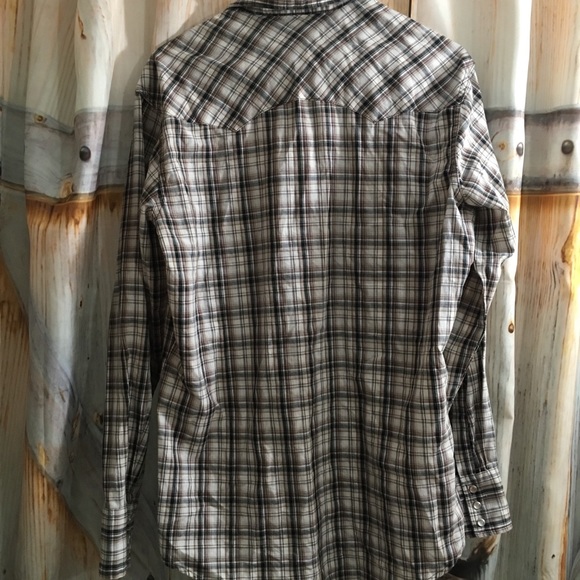 Men’s Wrangler Rancher Western Shirt Pearl Snap - Picture 7 of 8
